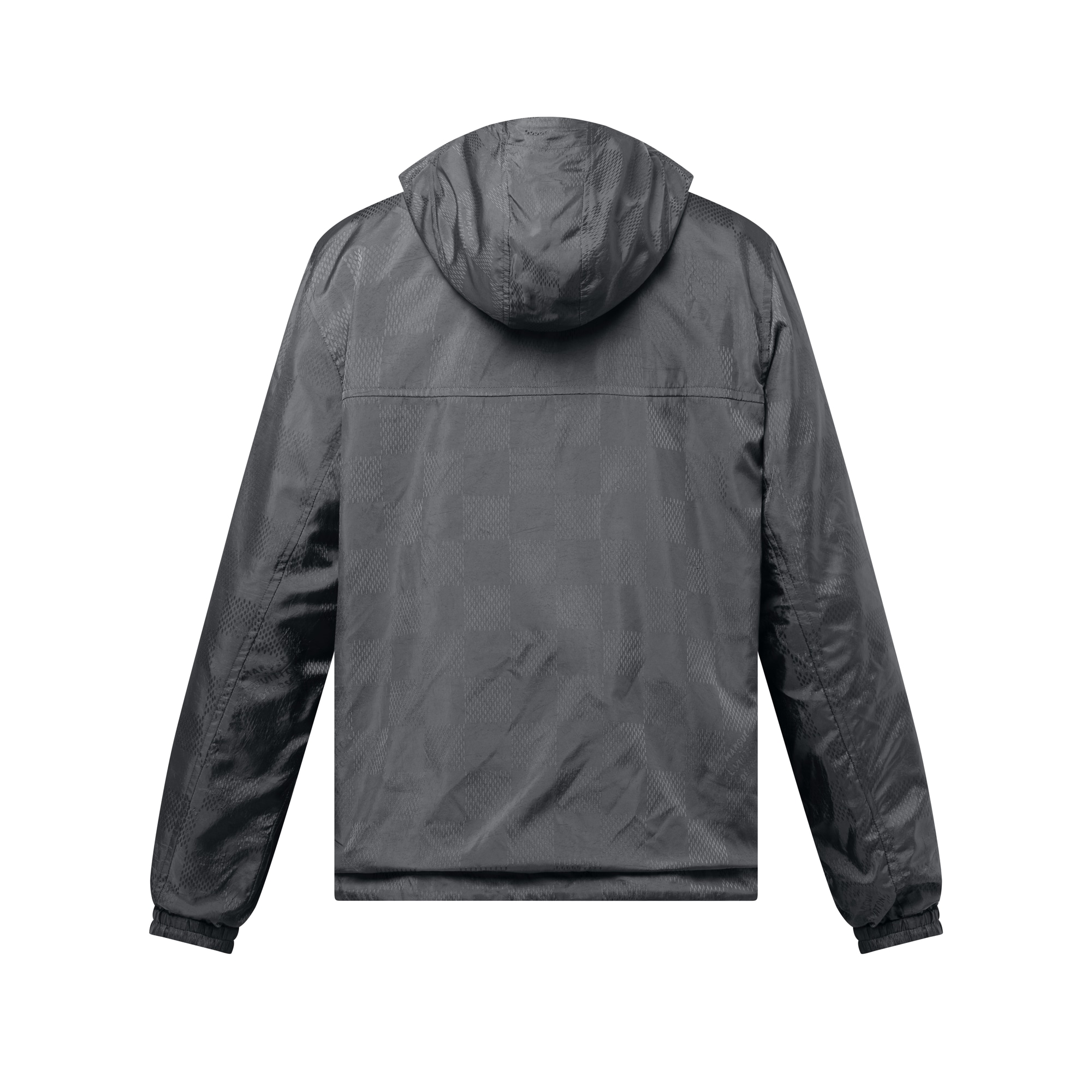 Jaqueta Windbreaker Reversível de Nylon com Jacquard Damier